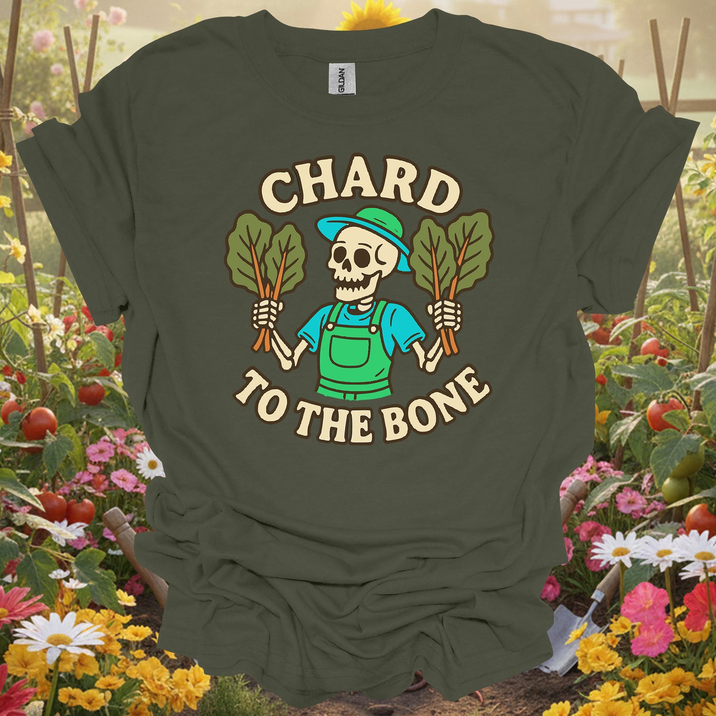 "Chard to the Bone" Skeleton Gardener Tee