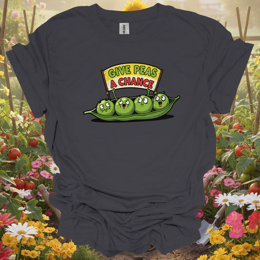 "Give Peas A Chance" Funny Vegetable T-Shirt