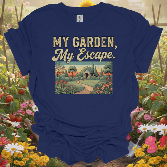 "My Garden My Escape" Vintage Landscape Cottagecore T-Shirt