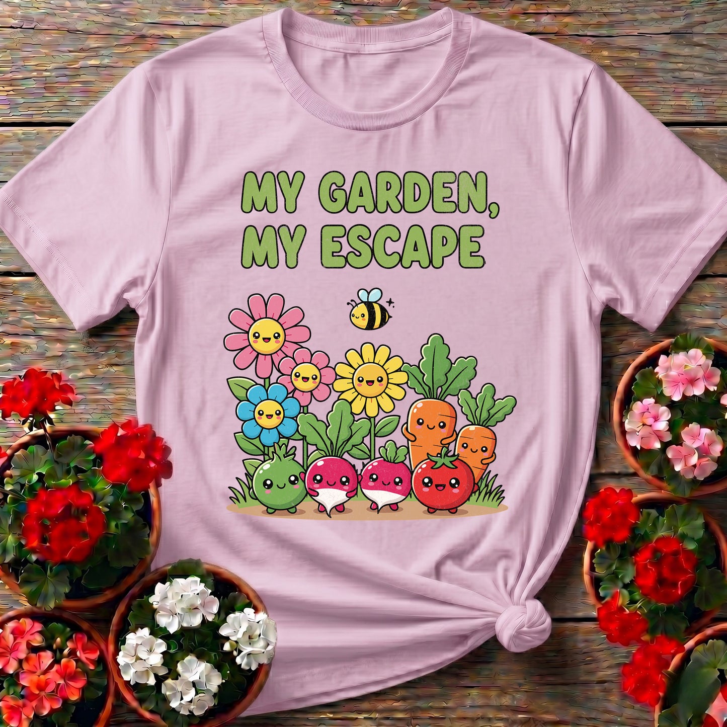 My Garden My Escape Kawaii Vegetable T-shirt