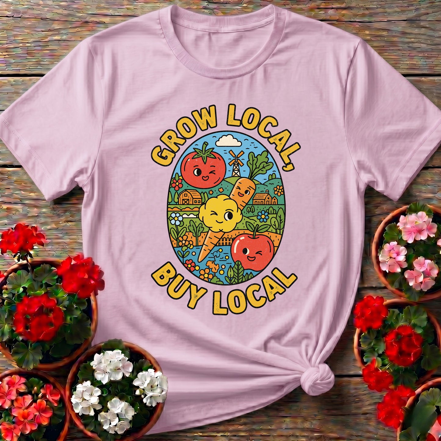 Grow Local Buy Local Farmers Market Tee