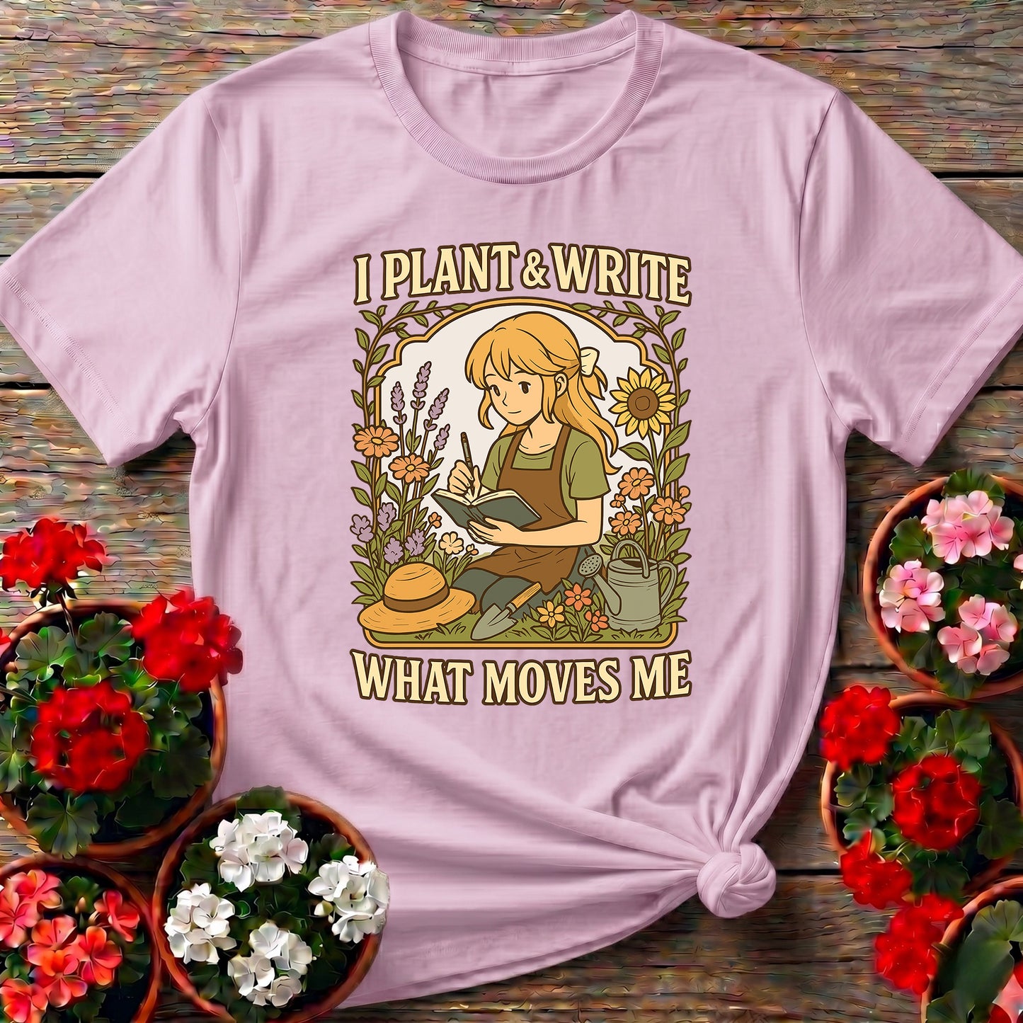 I Plant & Write What Moves Me Anime T-shirt