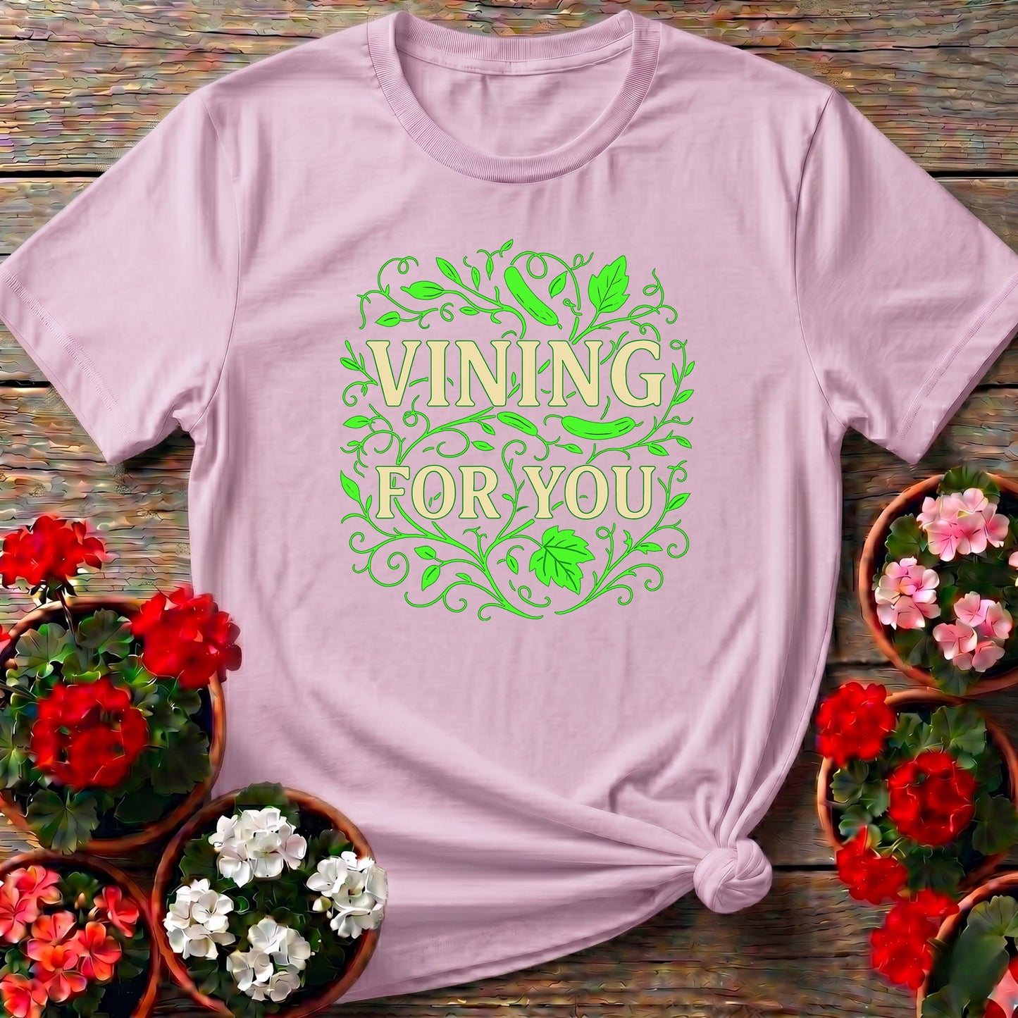 Vining For You Funny Cucumber Pun T-shirt