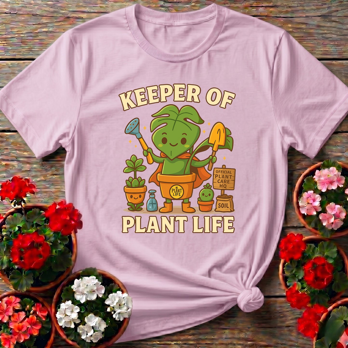 Keeper Of Plant Life Whimsical Houseplant Hero Tee