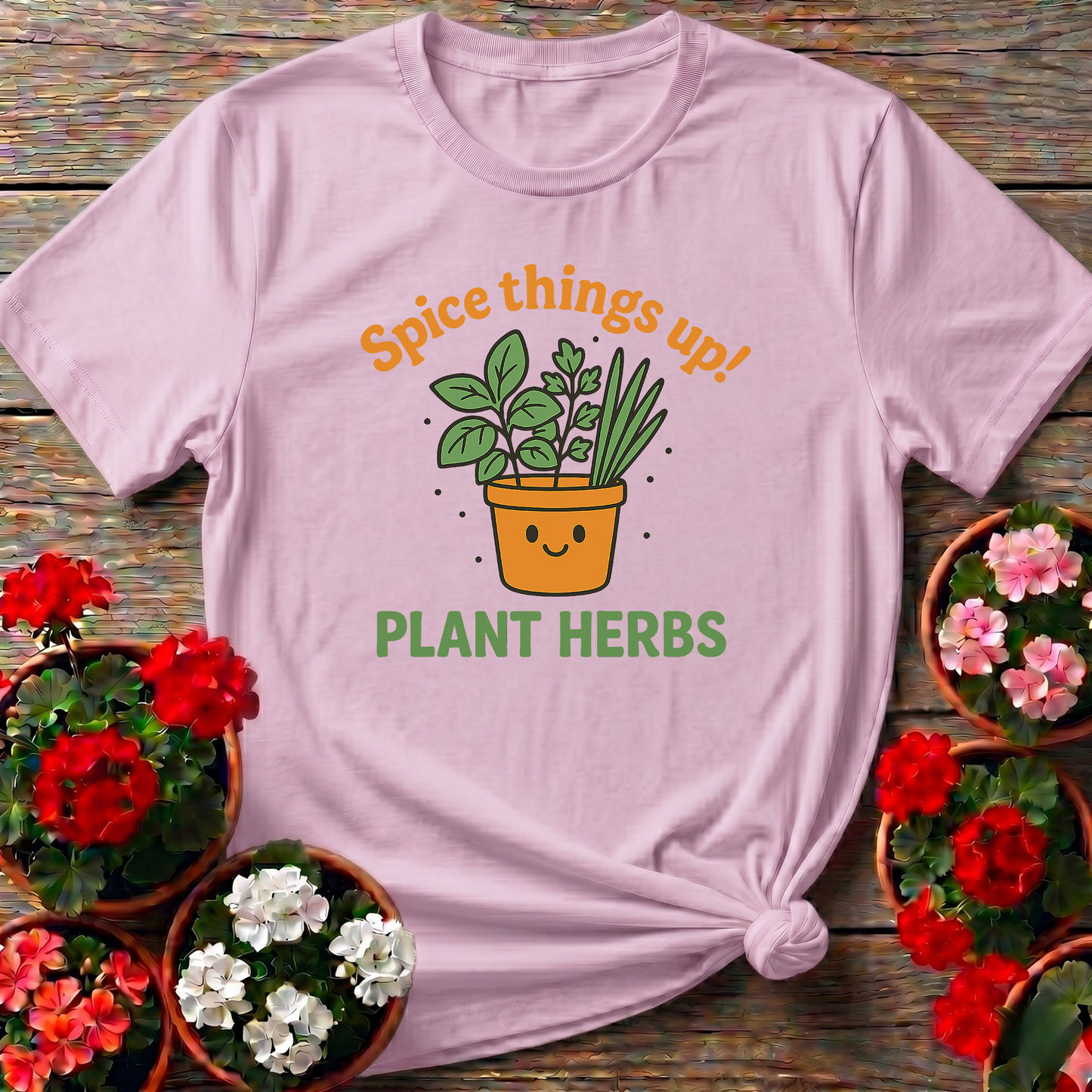 Cute Kawaii Herb Garden Spice Things Up Graphic Tee