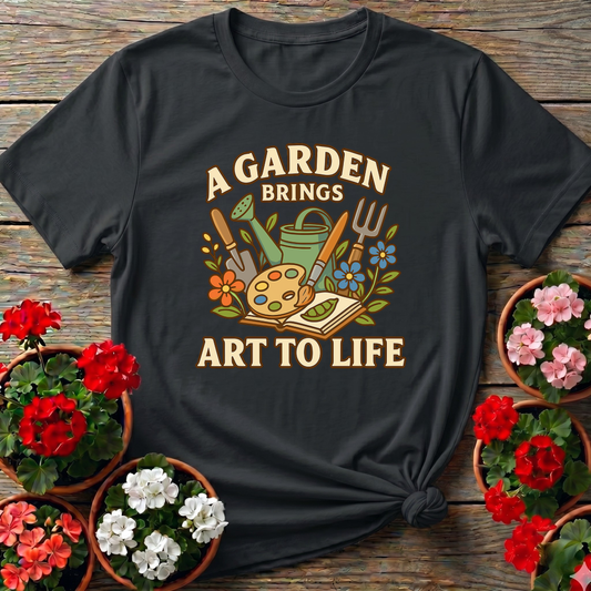 A Garden Brings Art To Life Colorful Painterly Tee