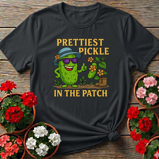 Prettiest Pickle In The Patch Funny Gardening T-shirt