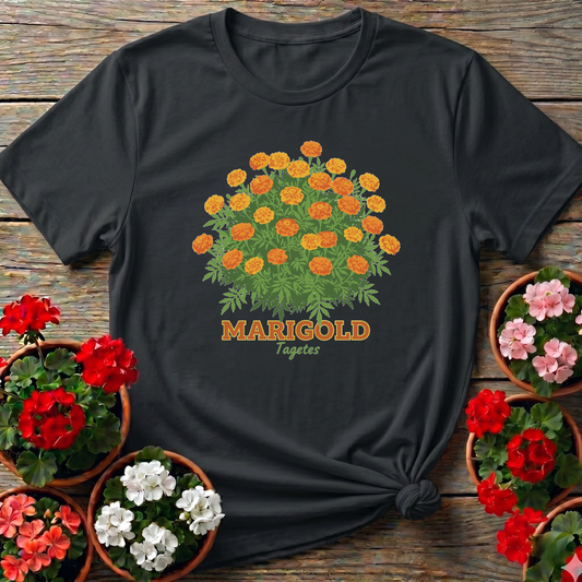 Vintage Marigold Tagetes Botanical T-shirt