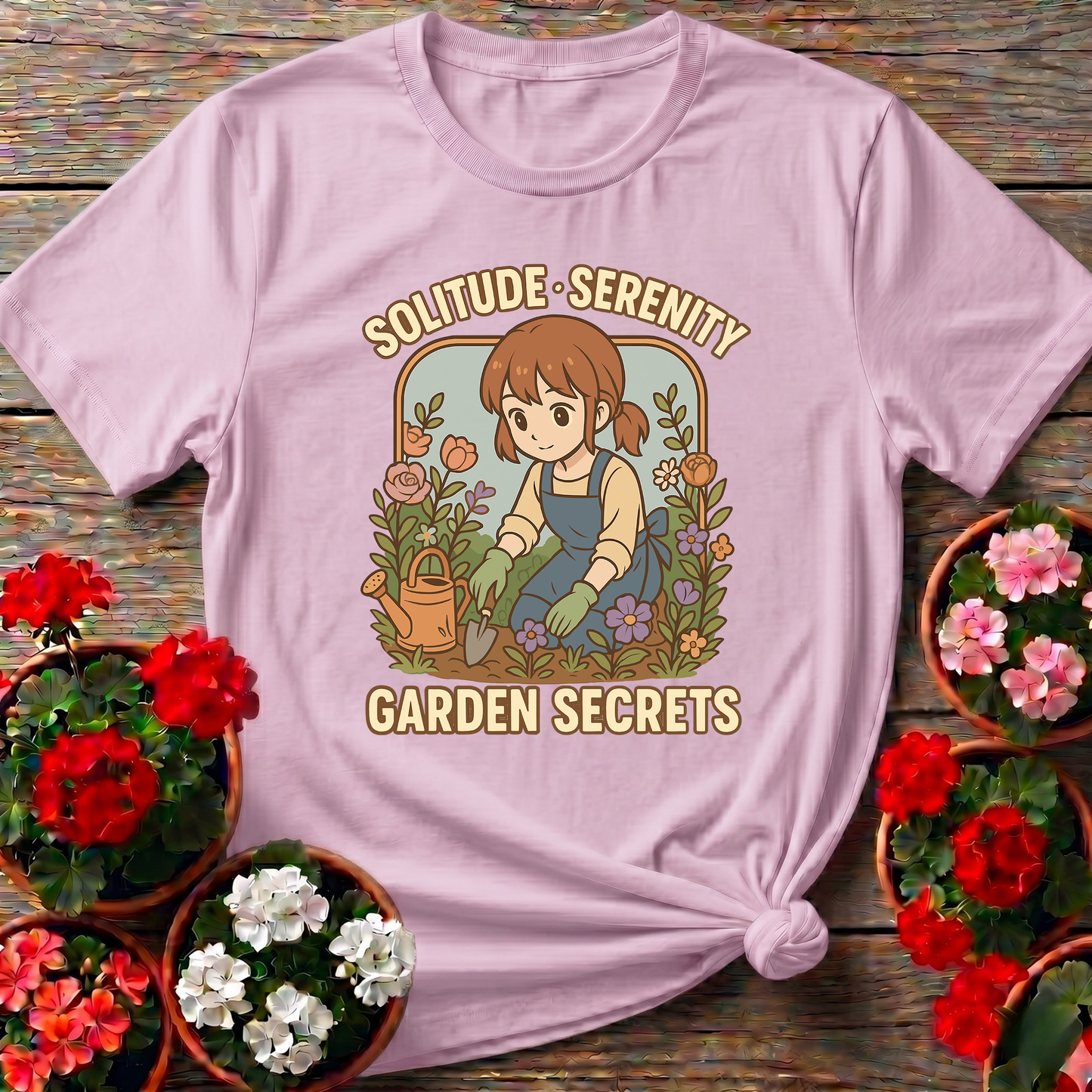 Solitude Serenity Garden Secrets Anime T-shirt
