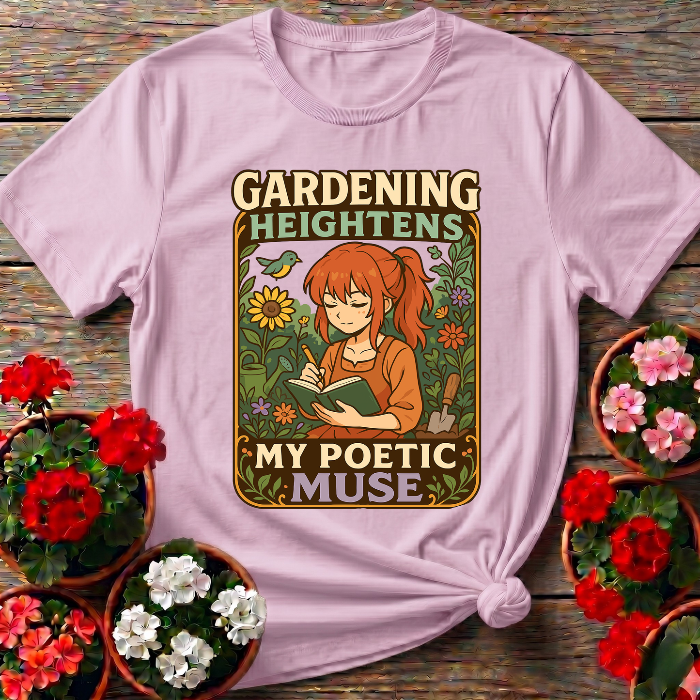 Gardening Heightens My Poetic Muse Kawaii Tee