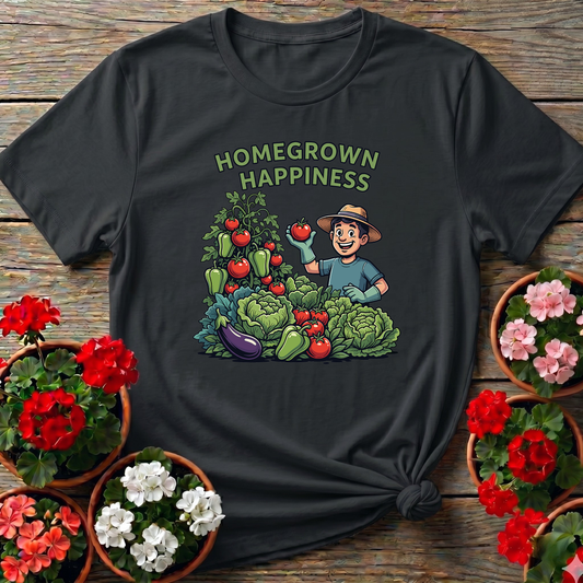 Homegrown Happiness Funny Vegetable Garden Tee