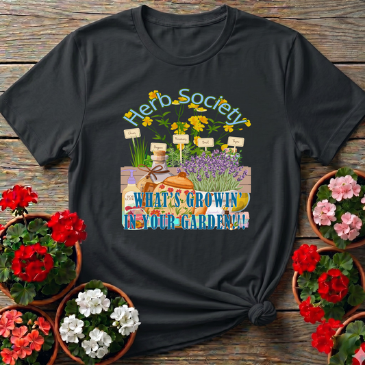 What's Growin' In Your Garden Retro Apothecary Tee