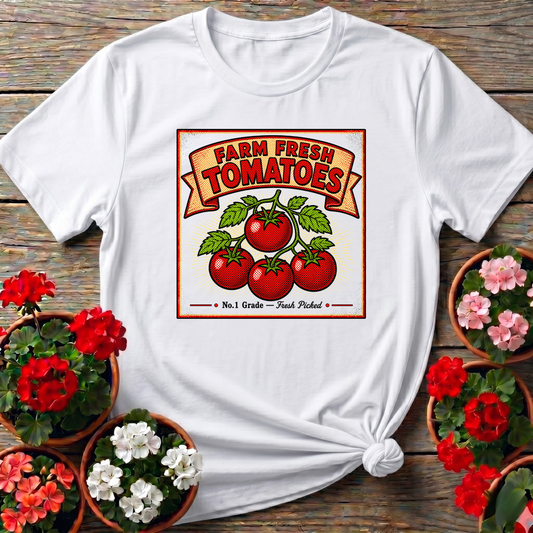 Farm Fresh Tomatoes No.1 Grade Fresh Picked Gardening Tee