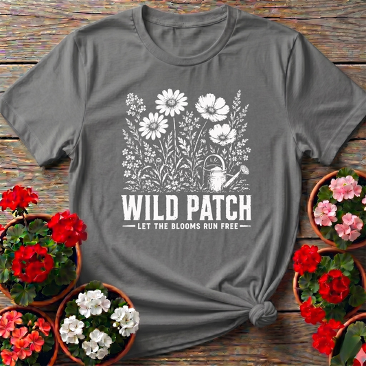 Wild Patch Let the Blooms Run Free Wildflower Gardening Tee
