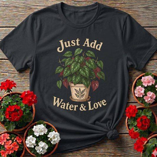 Just Add Water & Love Heartleaf Philodendron Plant Tee
