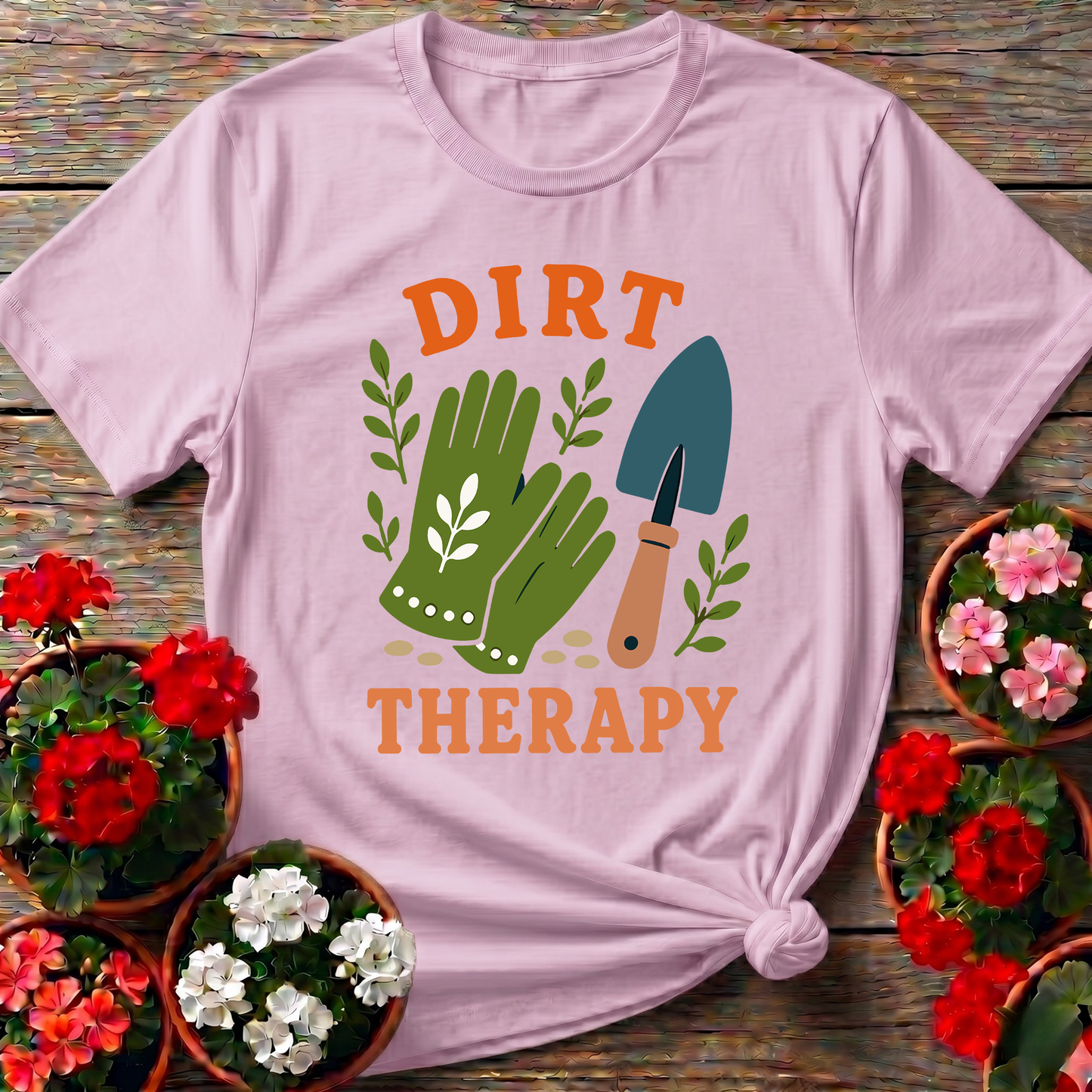 Dirt Therapy Gardening T-Shirt for Plant Lovers