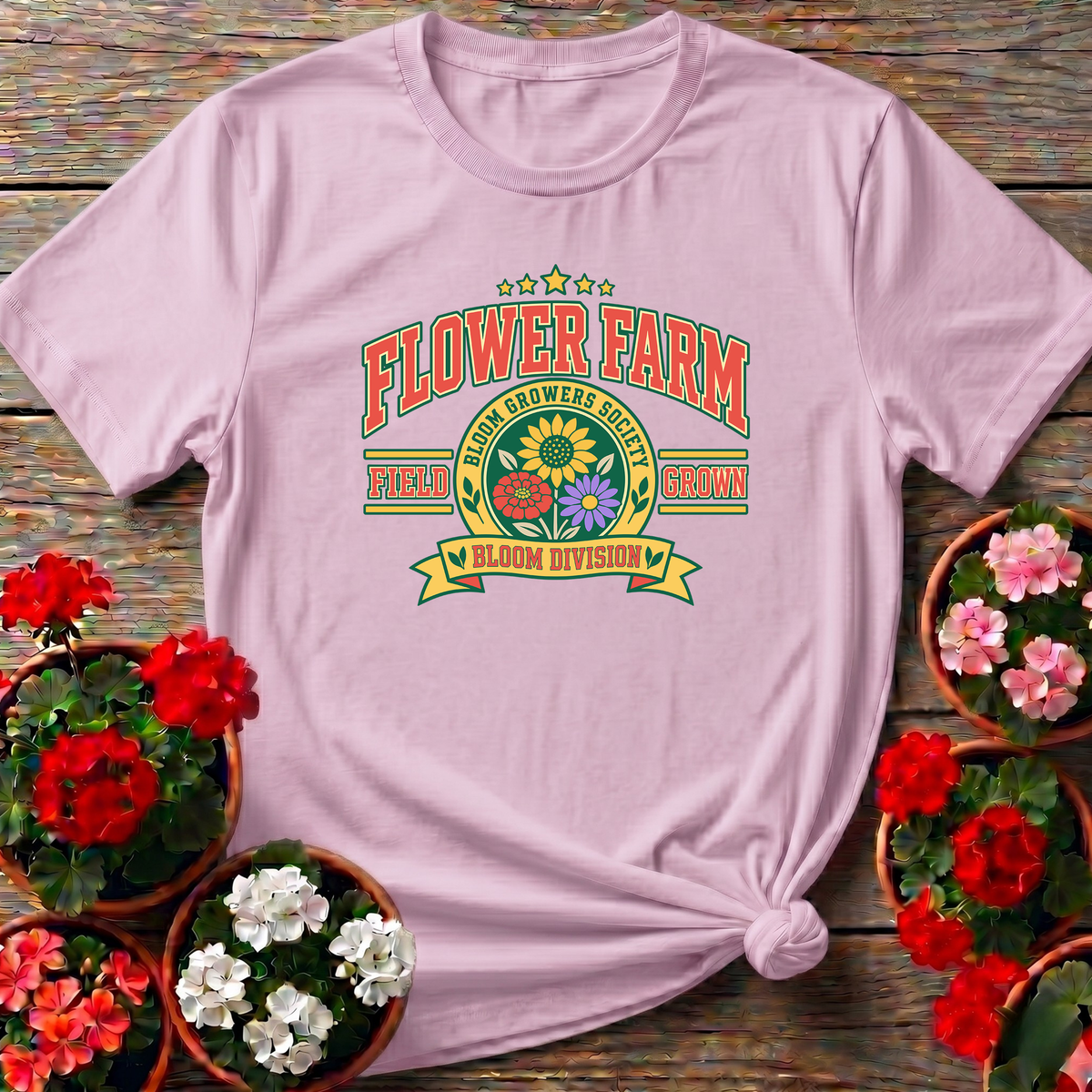 Flower Farm Bloom Growers Society Field Grown Tee