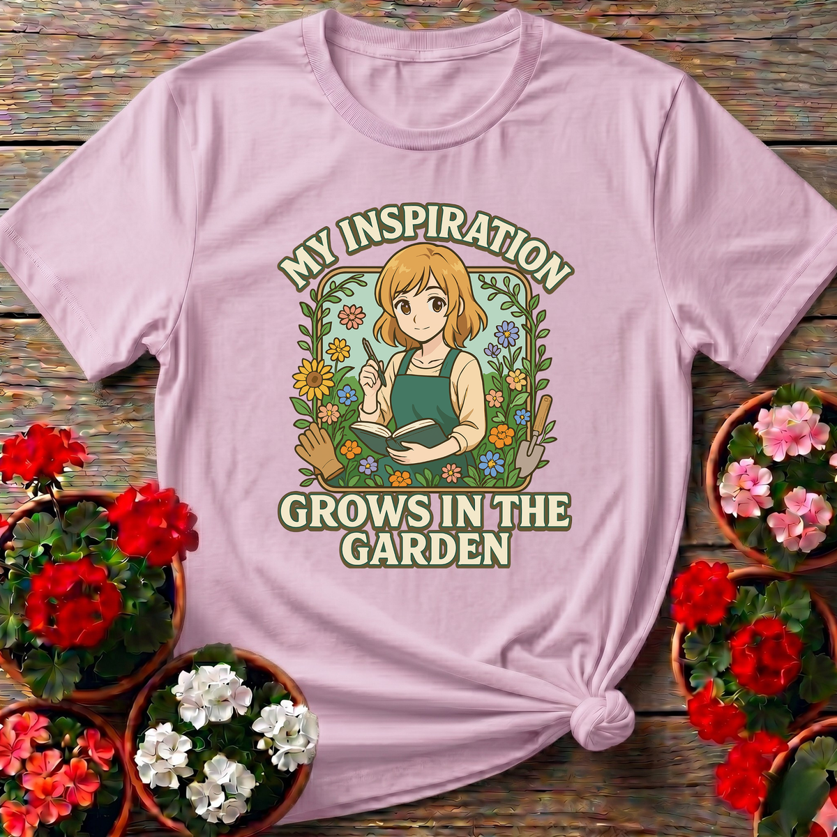My Inspiration Grows In The Garden Gardening Tee