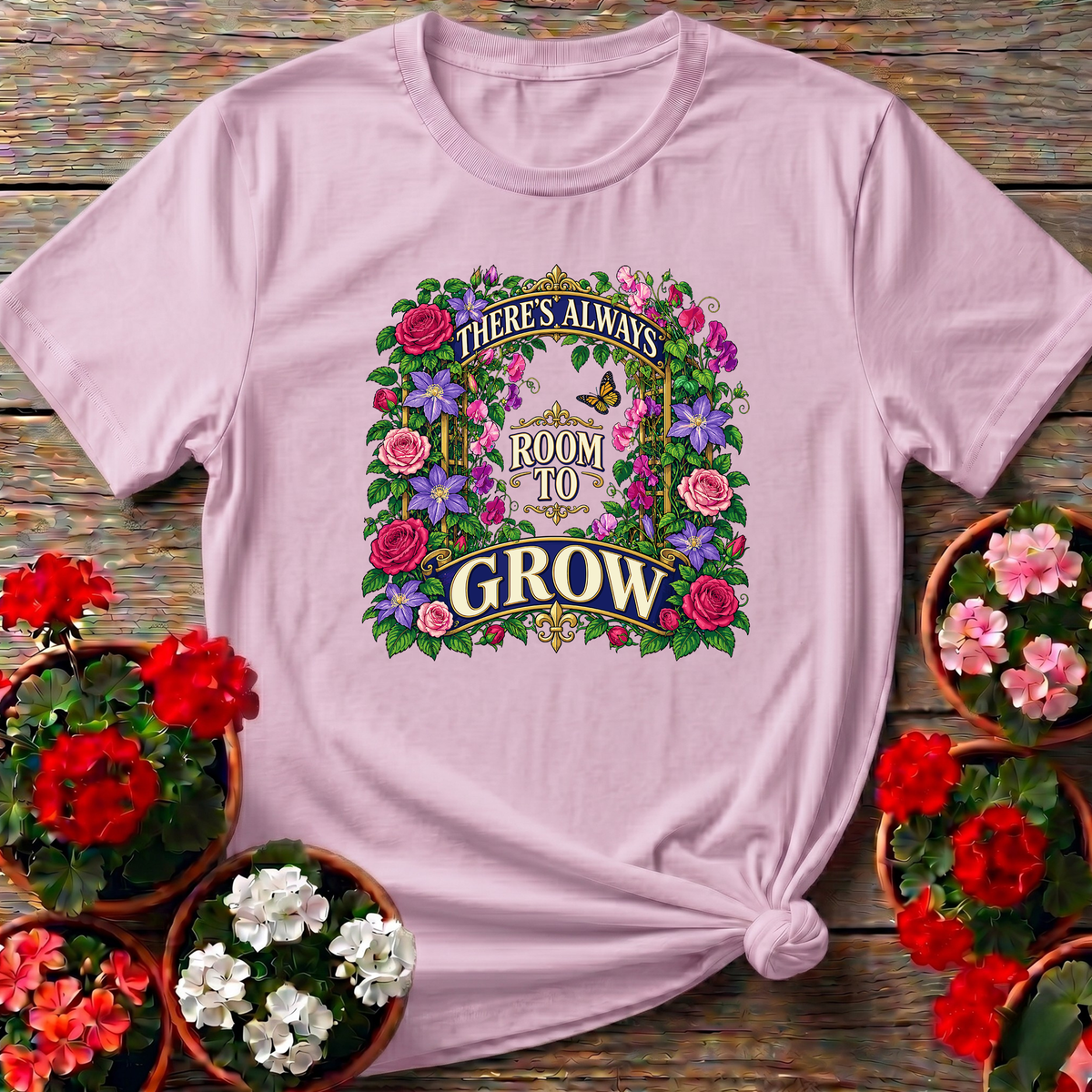 There's Always Room To Grow Floral Garden Trellis Tee