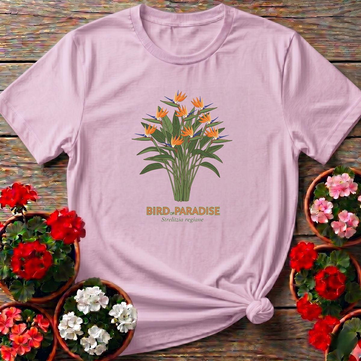 Bird of Paradise Strelitzia Botanical Gardening T-Shirt