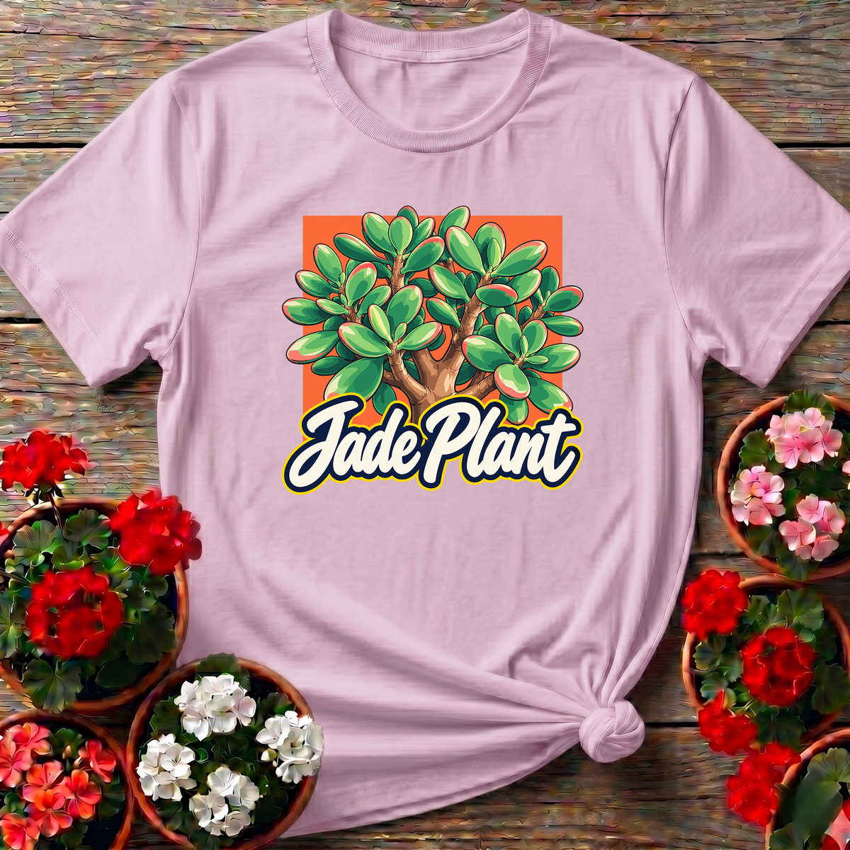 Jade Plant Retro Succulent T-Shirt for Plant Lovers