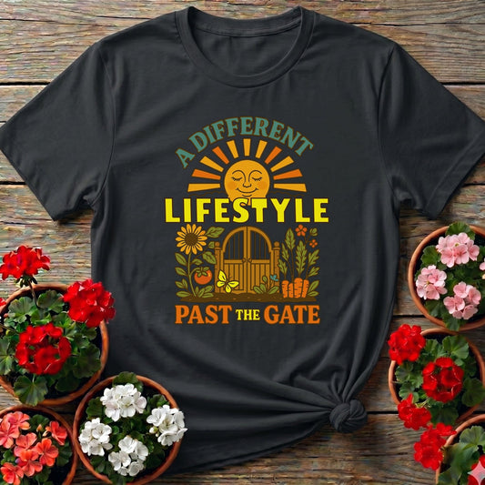 A Different Lifestyle Past The Gate Retro Garden Tee - GardeningTshirts