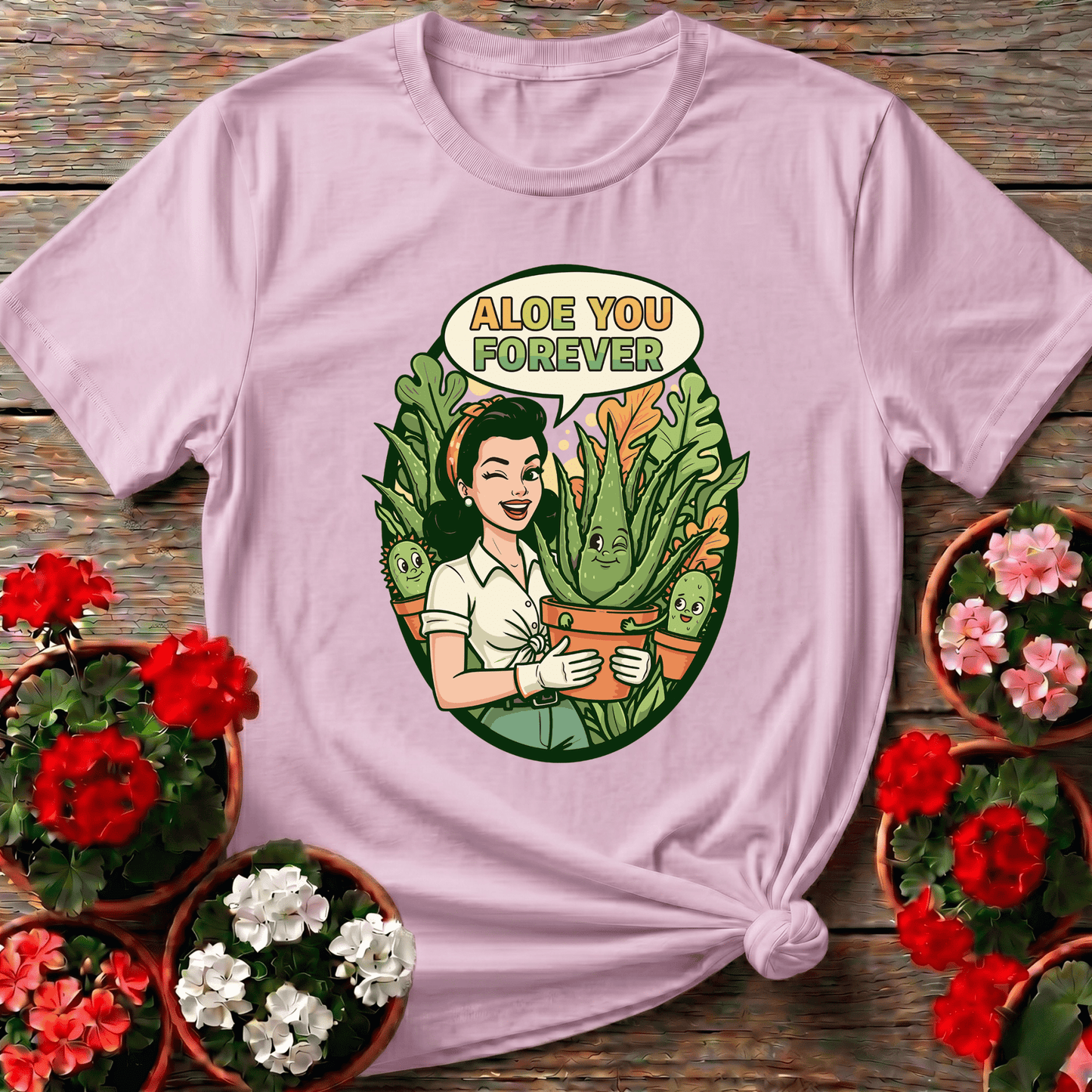 Aloe You Forever Funny Plant Lover Gardening T-Shirt - GardeningTshirts
