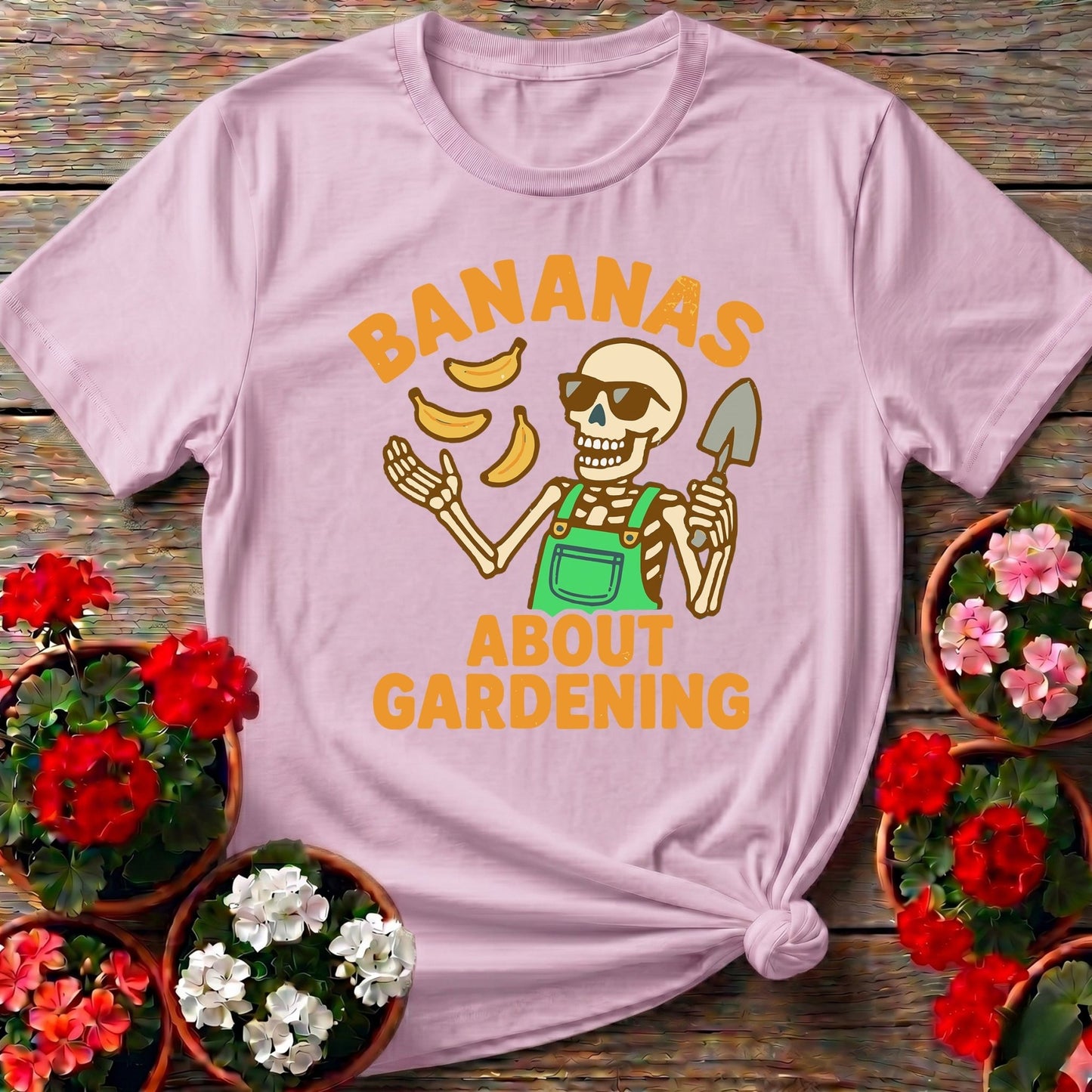 Bananas About Gardening Skeleton Tee - GardeningTshirts
