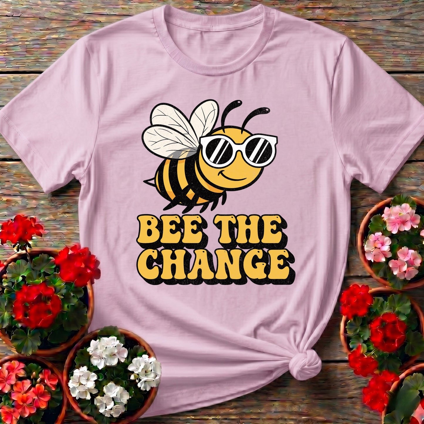 Bee The Change Pollinator T shirt - GardeningTshirts