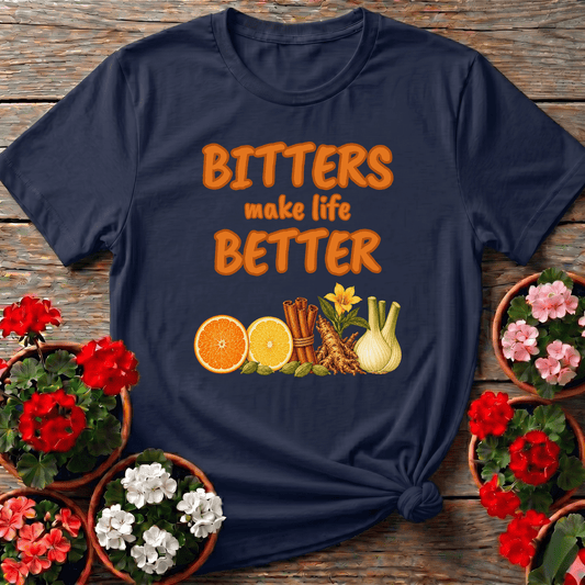 Bitters Make Life Better Orange Fennel Apothecary Tee - GardeningTshirts