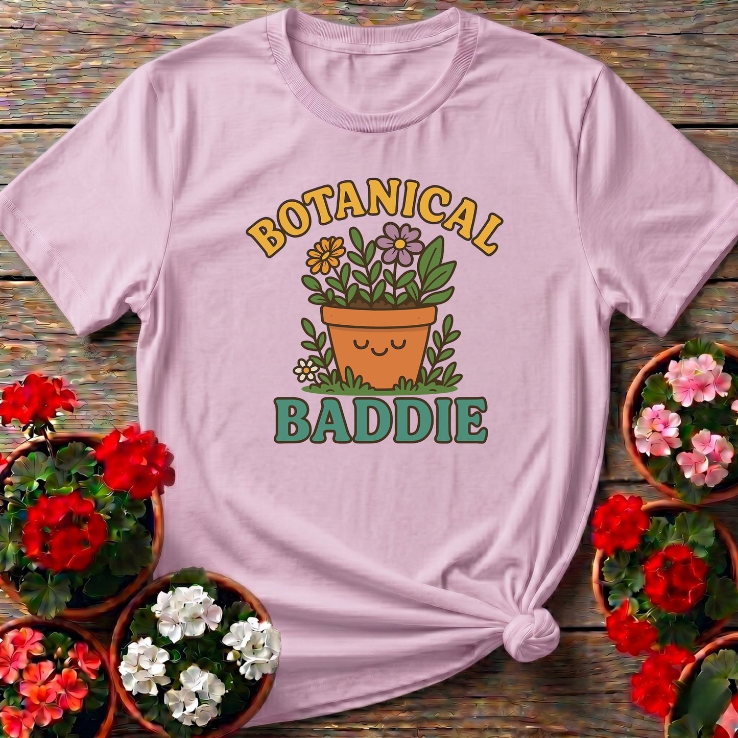 Botanical Baddie Bold Gardener T-shirt - GardeningTshirts