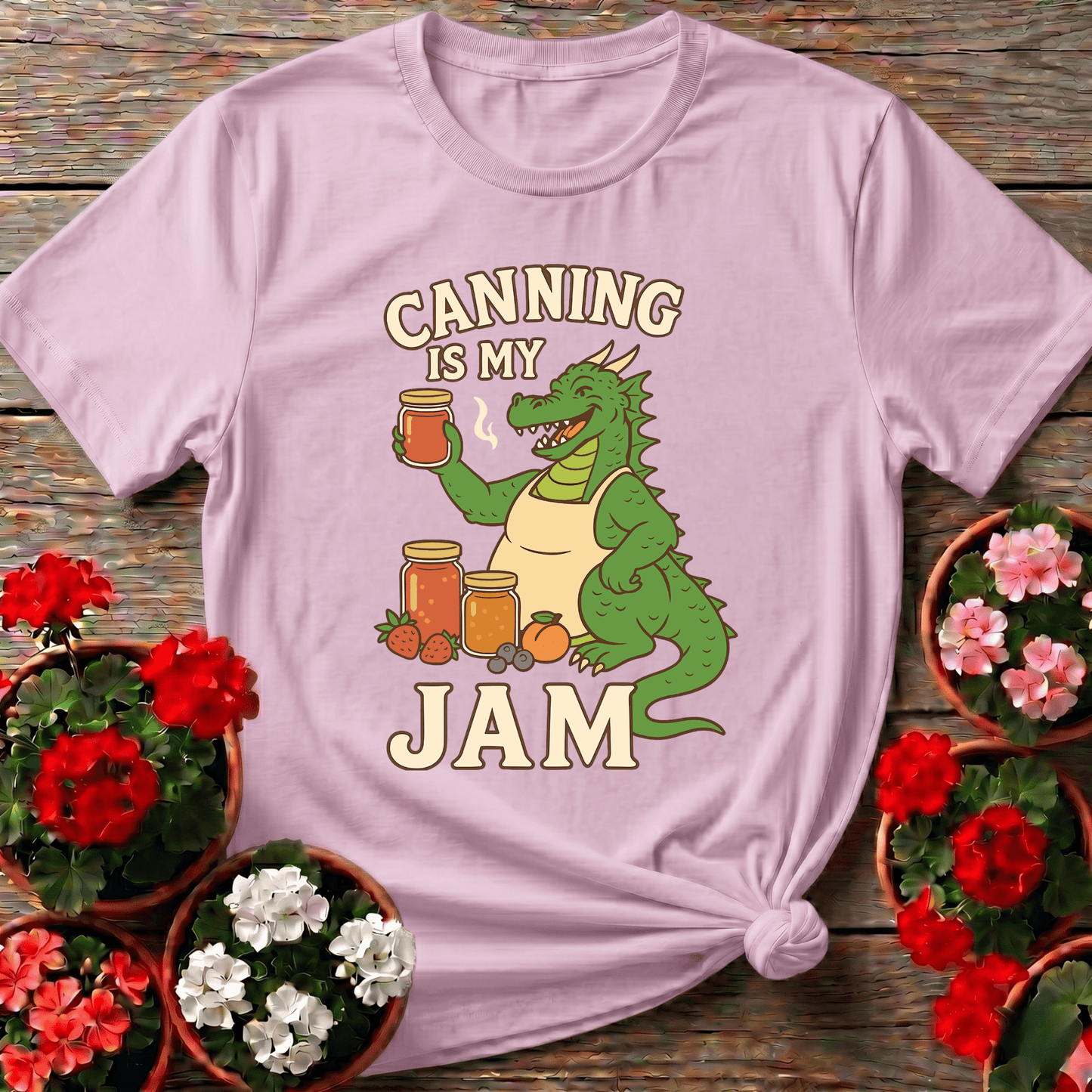 Canning Is My Jam Funny Dragon Canning T-Shirt - GardeningTshirts