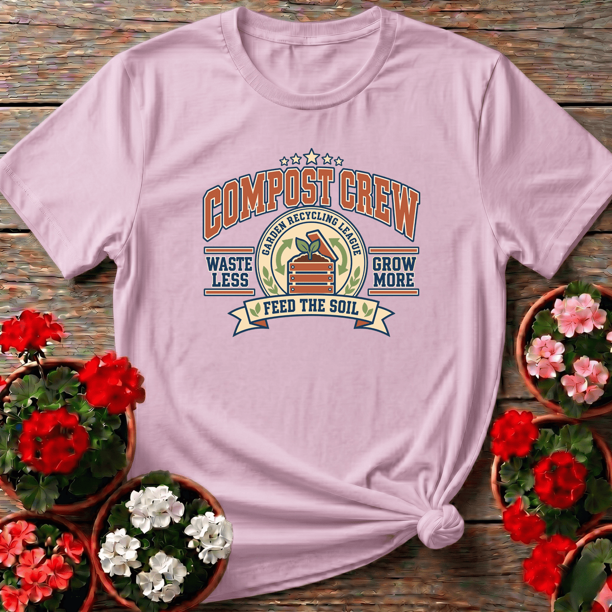 Compost Crew Garden Recycling League Gardening Tee - GardeningTshirts