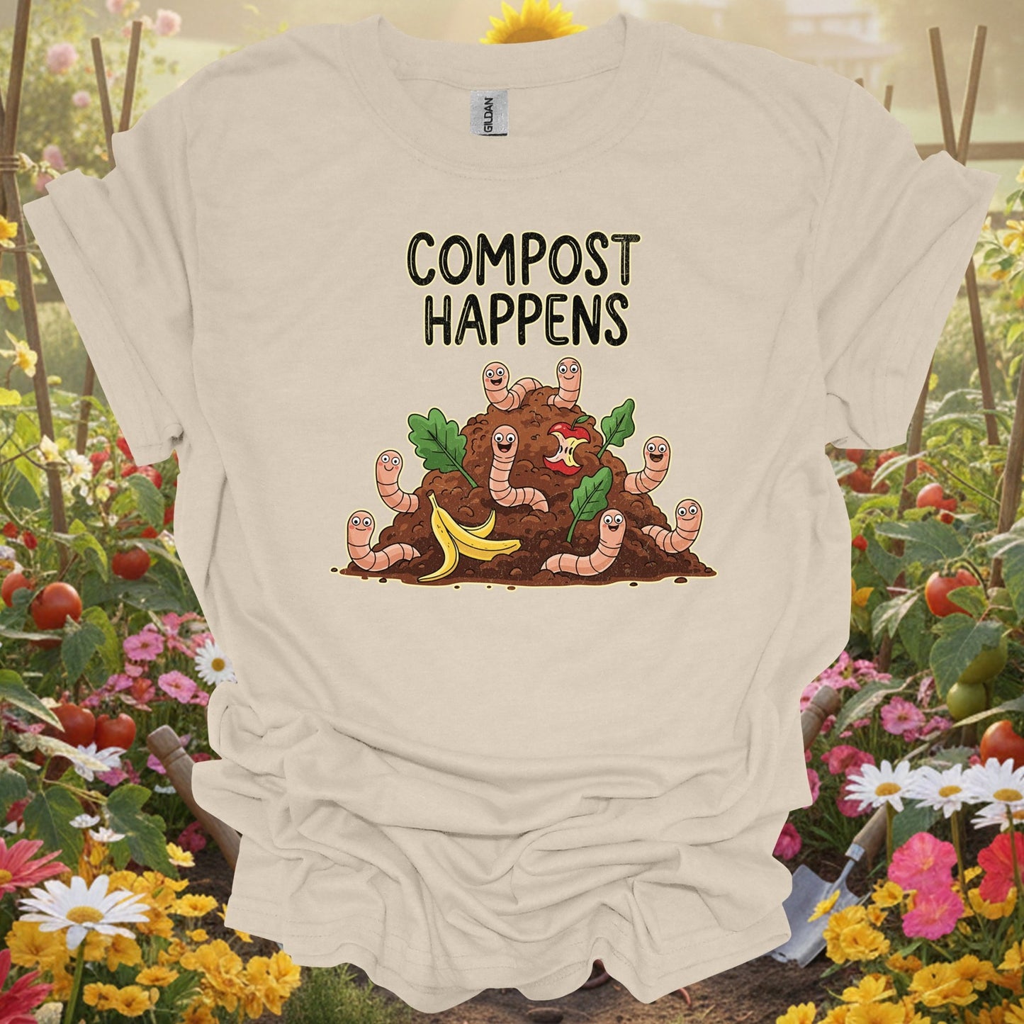 Compost Happens ♻ funny gardening t-shirt - GardeningTshirts
