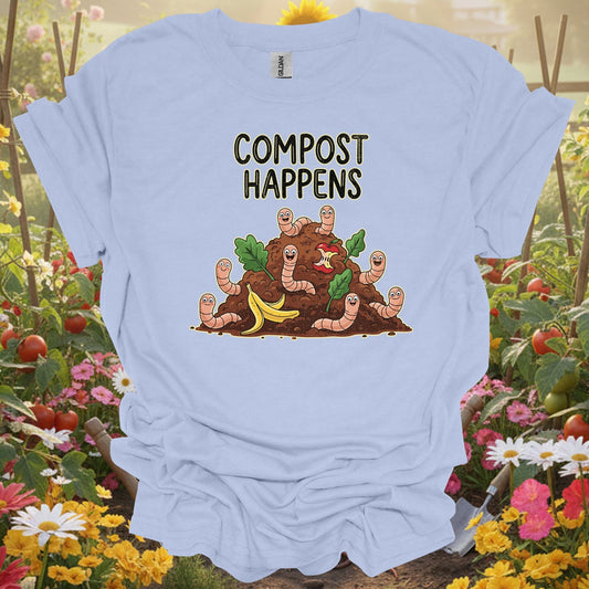 Compost Happens ♻ funny gardening t-shirt - GardeningTshirts