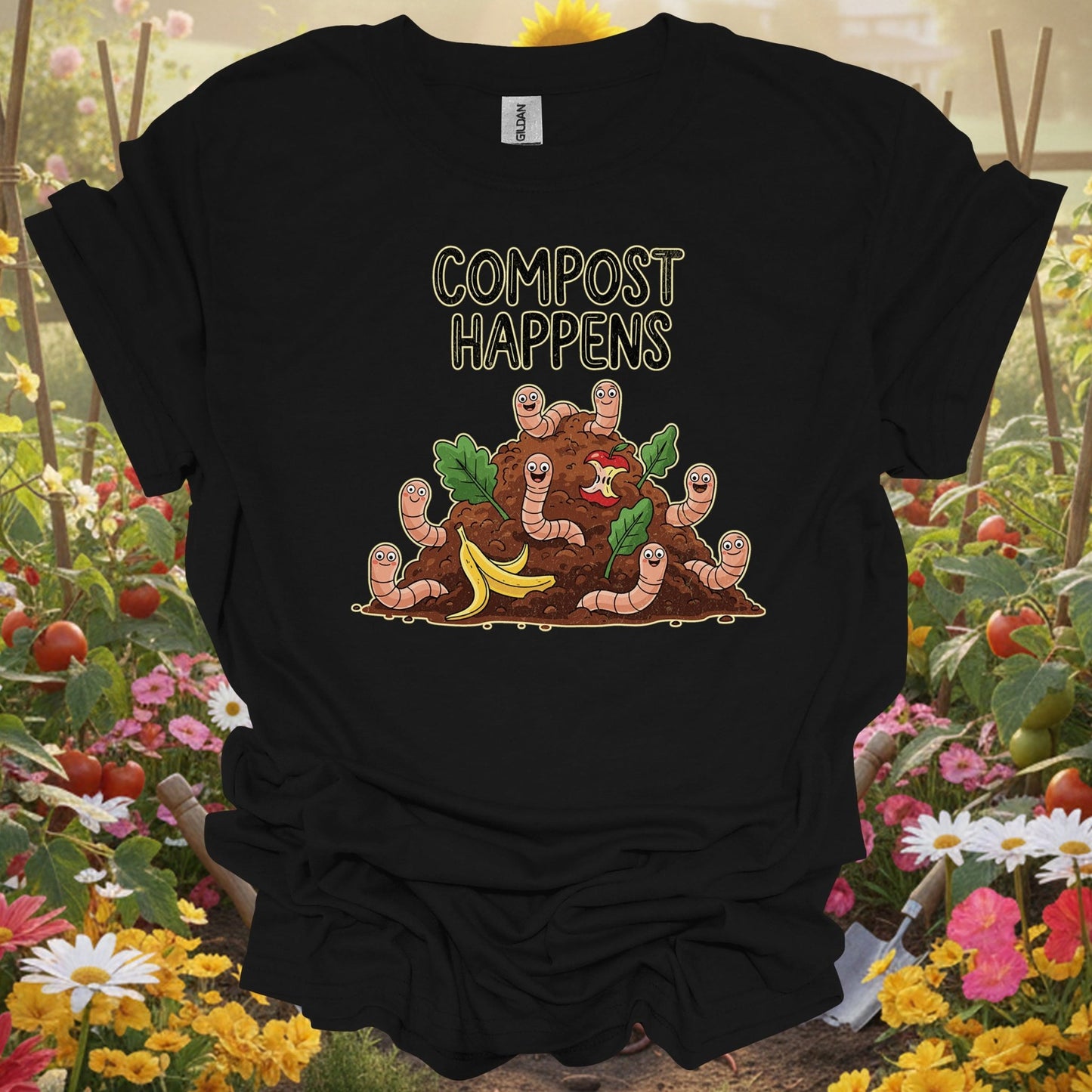 Compost Happens ♻ funny gardening t-shirt - GardeningTshirts