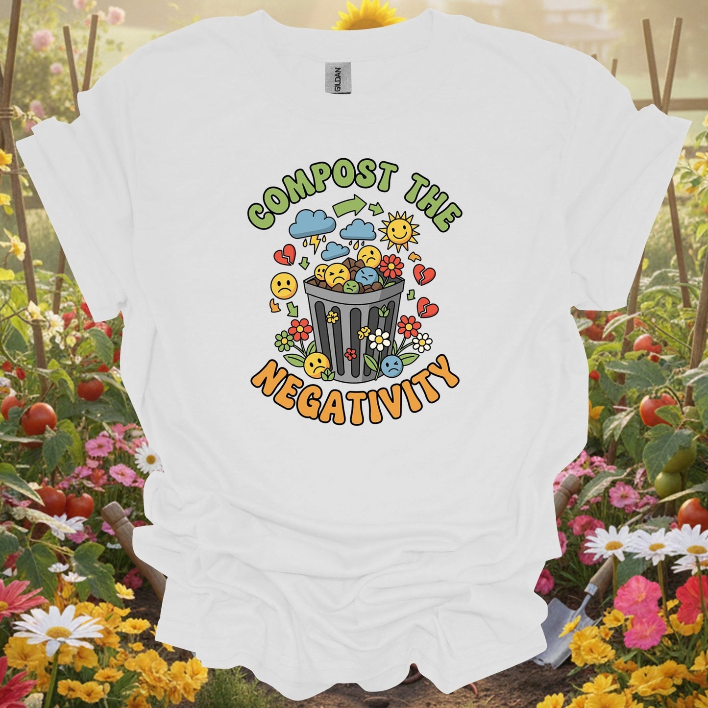 Compost the Negativity Tee | Compost Graphic Tee - GardeningTshirts