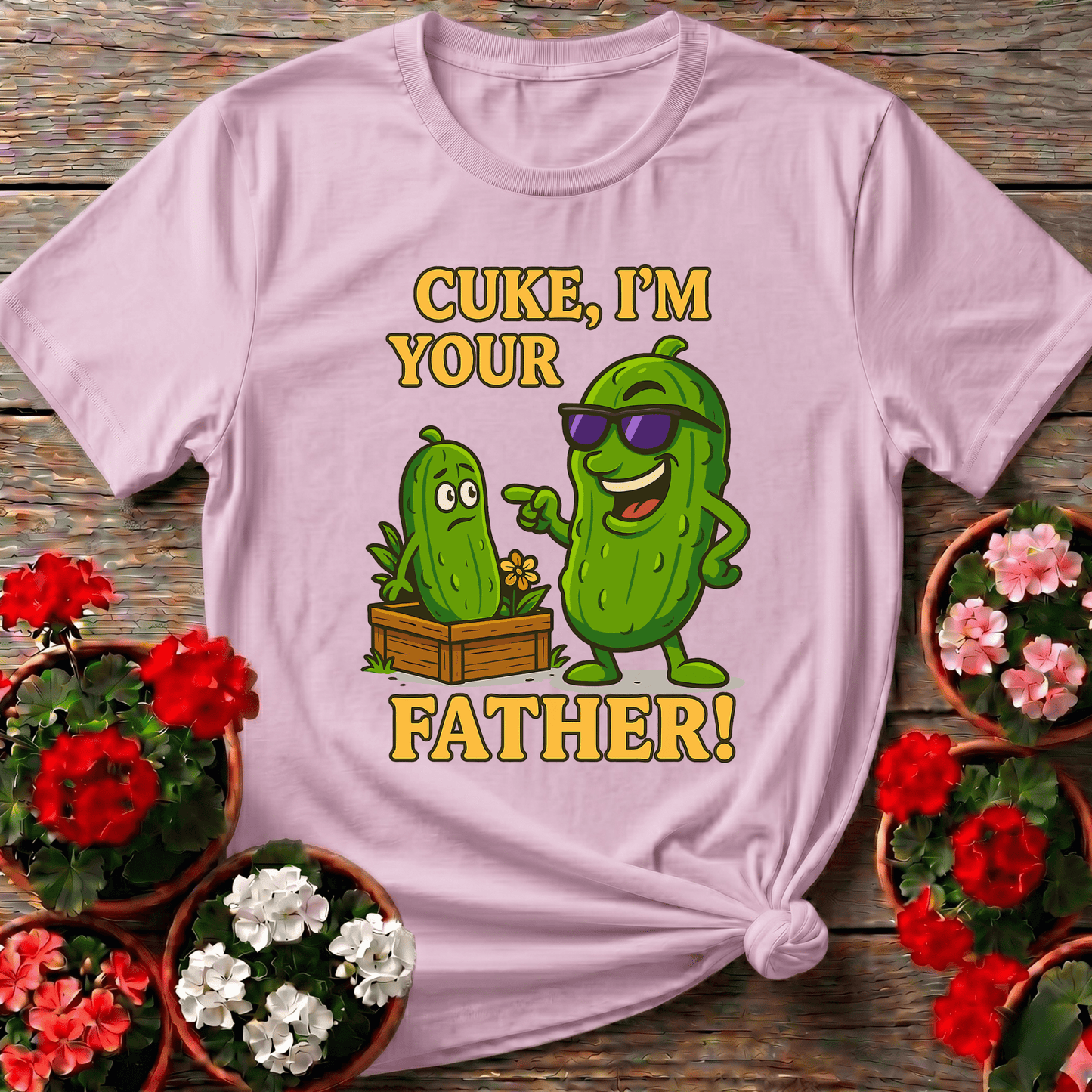 Cuke Im Your Father Funny Cucumber Pun T-shirt - GardeningTshirts