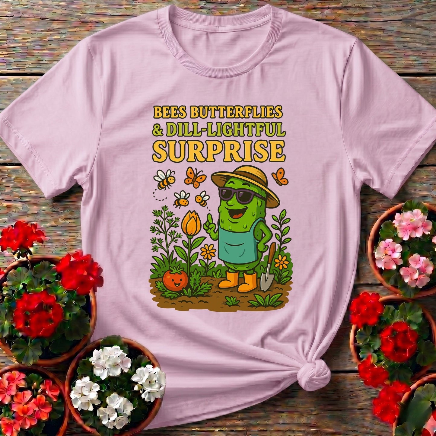 Dill-Lightful Surprise Funny Pickle T shirt - GardeningTshirts