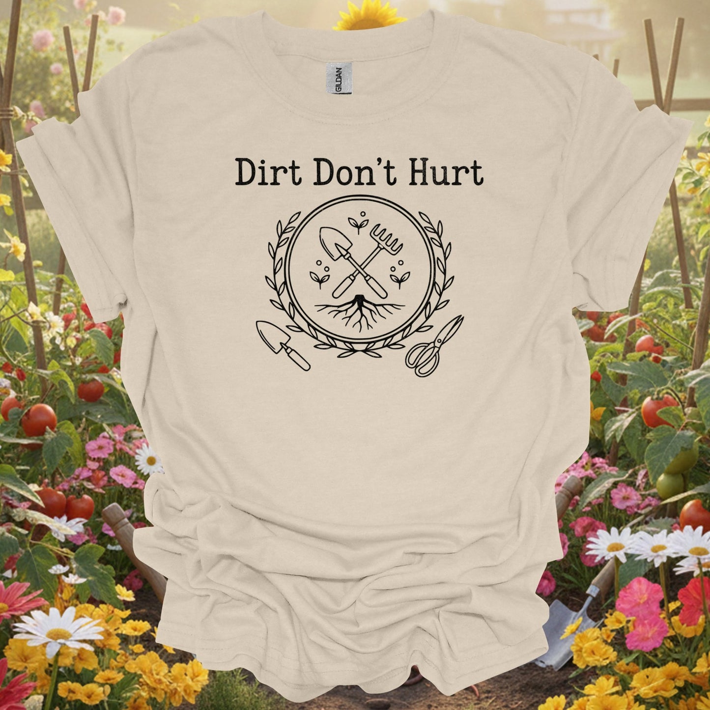 "Dirt Don't Hurt" Minimalist Gardening T-Shirt - GardeningTshirts