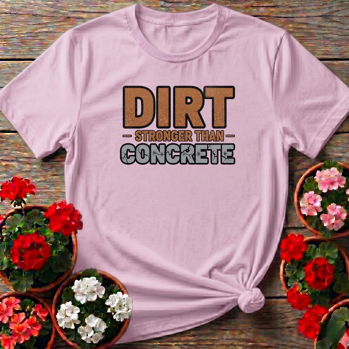 Dirt Stronger Than Concrete Gardener T-shirt - GardeningTshirts