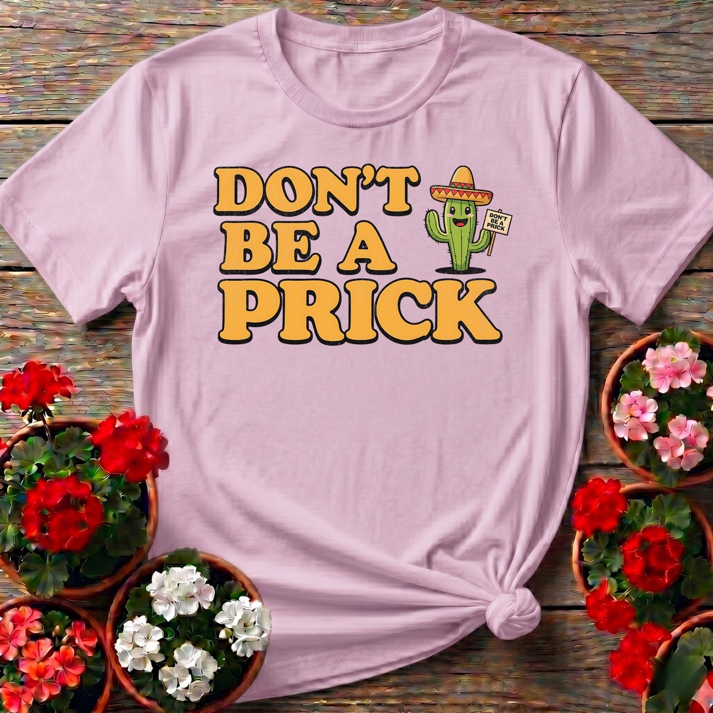 Dont Be A Prick Funny Cactus Tee - GardeningTshirts