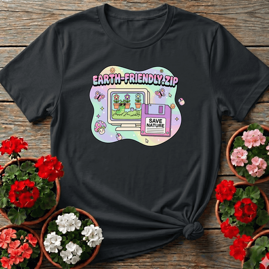 Earth Friendly.ZIP Y2K Kidcore Computer Tee - GardeningTshirts