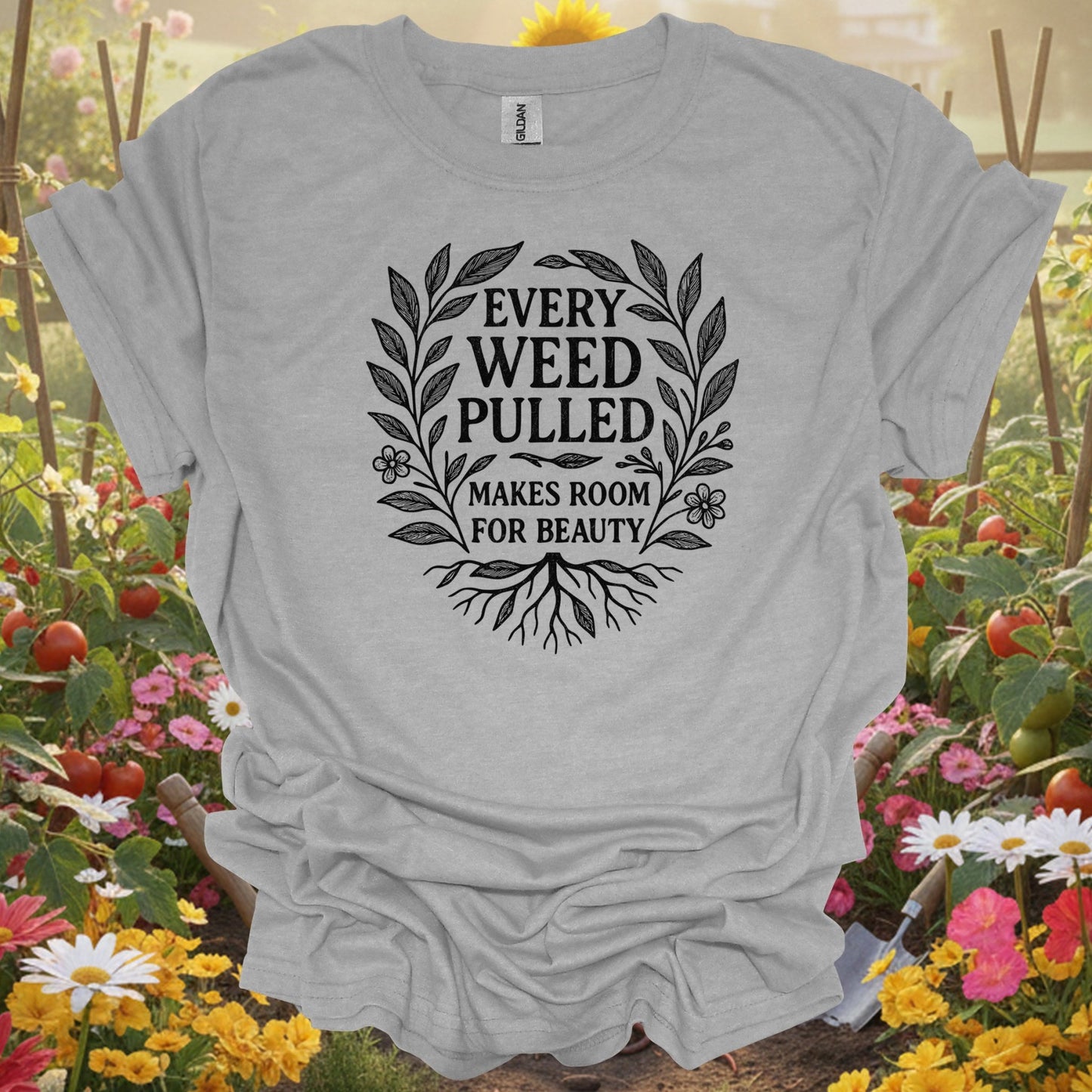 "Every Weed Pulled" Inspirational Gardener T-Shirt - Vintage Botanical Tee - GardeningTshirts