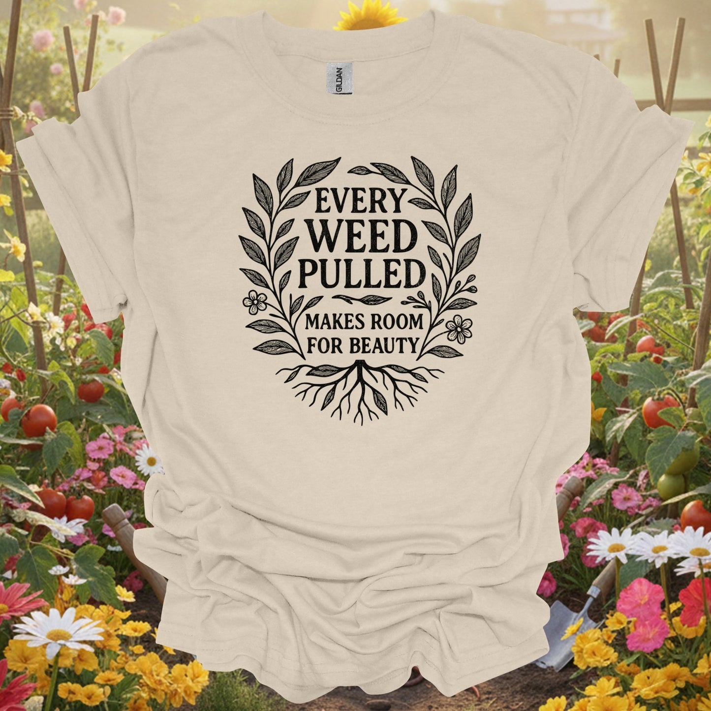 "Every Weed Pulled" Inspirational Gardener T-Shirt - Vintage Botanical Tee - GardeningTshirts