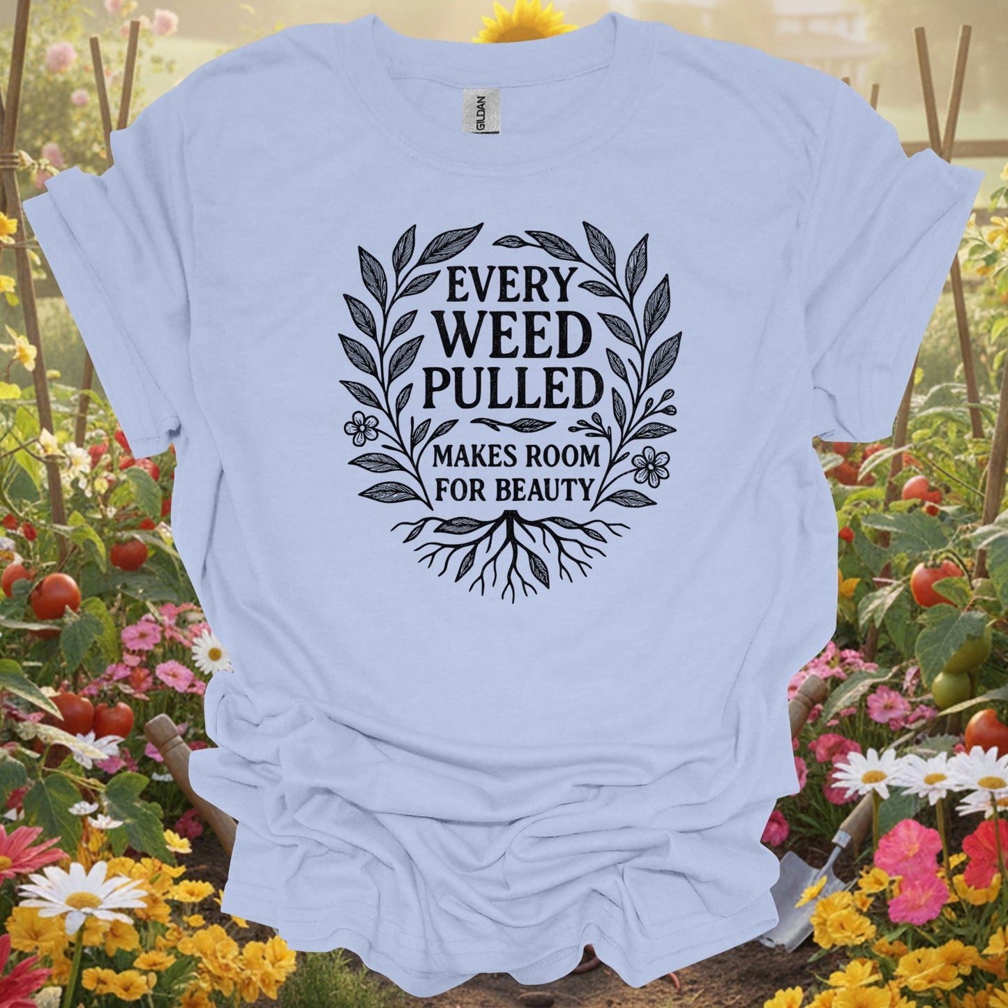 "Every Weed Pulled" Inspirational Gardener T-Shirt - Vintage Botanical Tee - GardeningTshirts