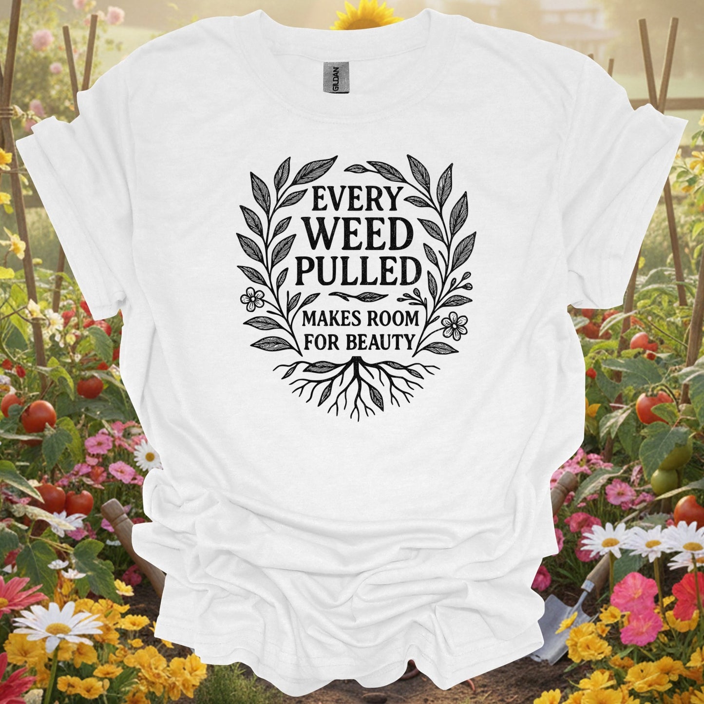 "Every Weed Pulled" Inspirational Gardener T-Shirt - Vintage Botanical Tee - GardeningTshirts