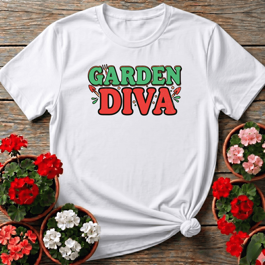 Garden Diva Funny Gardening T-Shirt for Women - GardeningTshirts