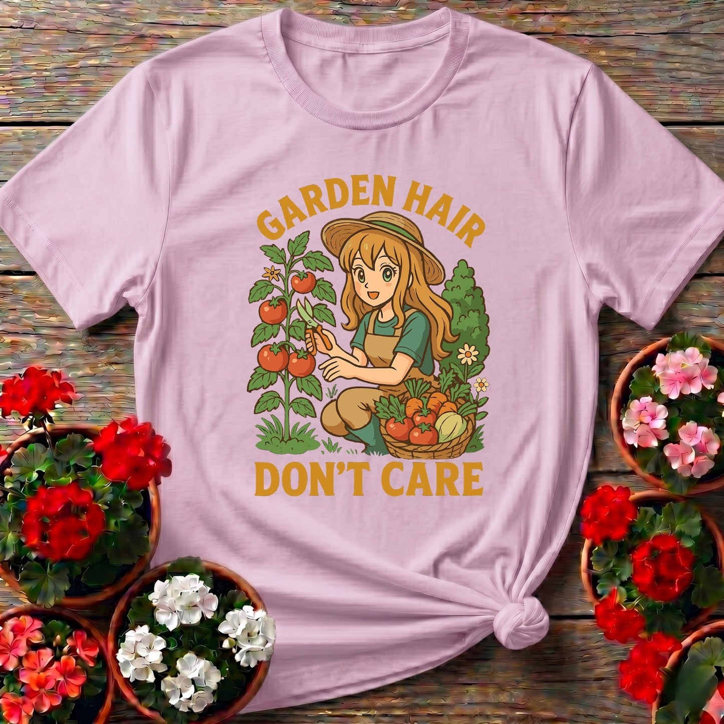 Garden Hair Don't Care Vintage Casual T-shirt - GardeningTshirts