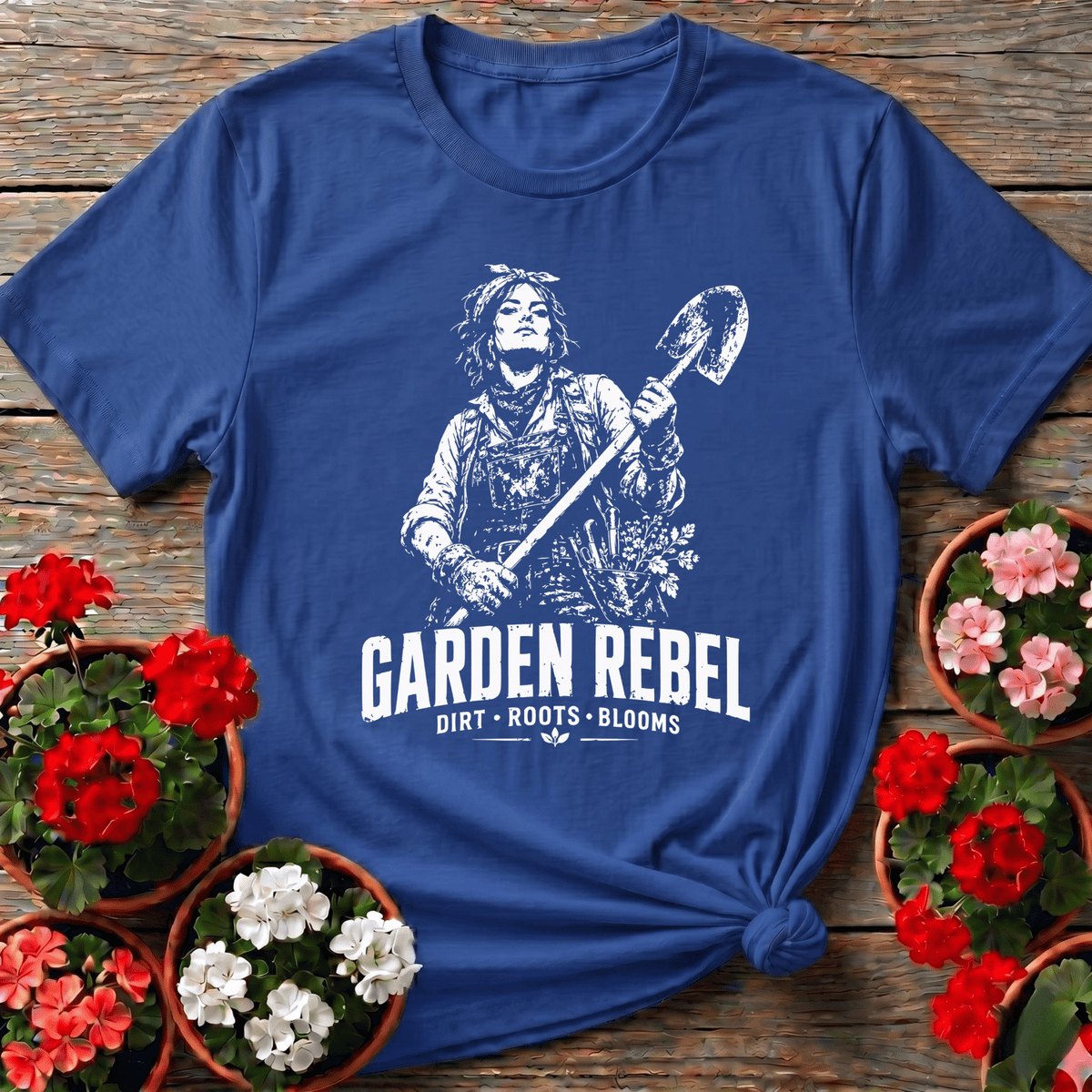 Garden Rebel Dirt Roots Blooms Gardening T-Shirt - GardeningTshirts
